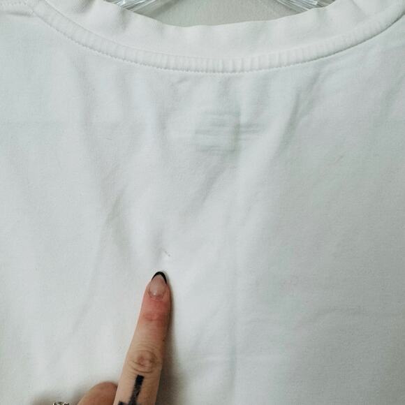 Patagonia White V Neck Short Sleeve T Shirt Women’s Size L - Picture 7 of 8